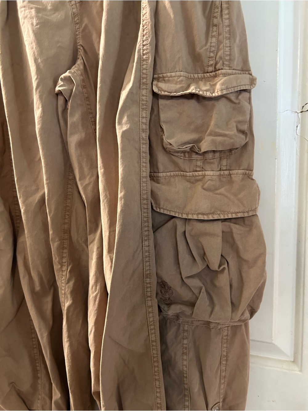 Free People Tan Cargo Harem Pants - Picture 2 of 4